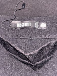 Missguided Women Black Solid Slim Fit Parallel Tro