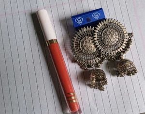 Earings With My Glam Lipstick