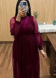 Elegant Purple Chiffon Maxi Dress