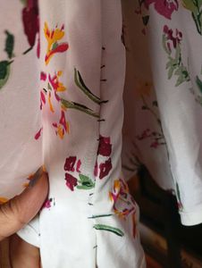 floral print white frock