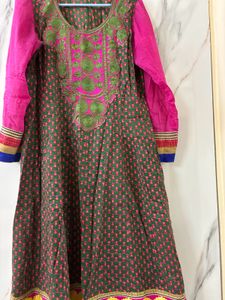 Festive  Anarkali Three Piece Set