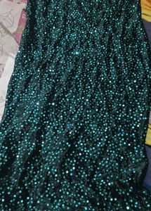 Sequin Velvet Fabric - Emerald Green for making bl