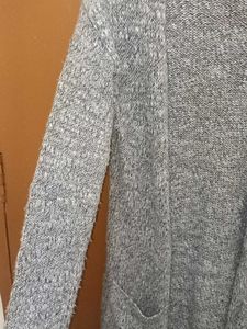 Gray Knit Duster Cardigan