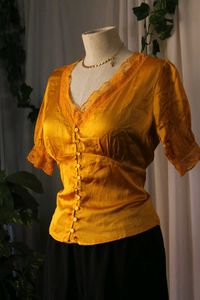 Vintage Gold Lace Top