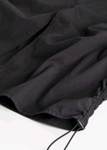 Black Cargo Parachute Skirt