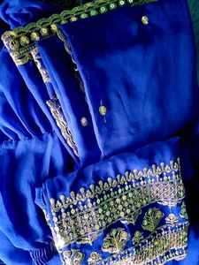 Blue Embroidered Kurta Set