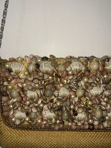 Embellished Clutch with Chain Strap