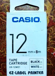 Casio XR-12WE1 Label Printer Tape