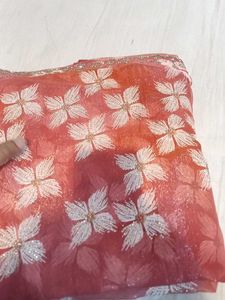 Elegant Red Floral Saree