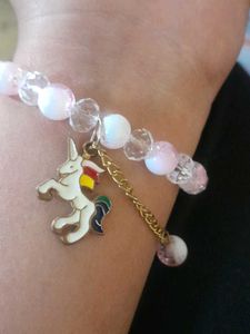 Unicorn Charm Beaded Bracelet