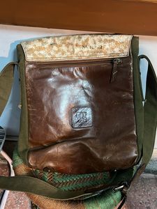 Collector’s Leather Bag With Artwork
