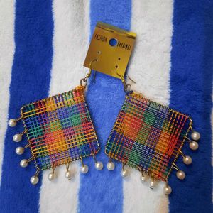 Colorful Woven Earrings