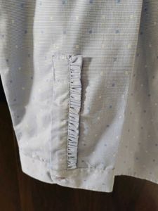Park avenue Light Blue Polka Dot Shirt, S-M