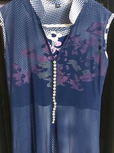 Elegant Blue Floral Dress