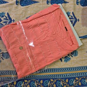Peach Cotton Kurti