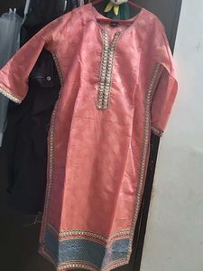 Pink Embellished Kurti