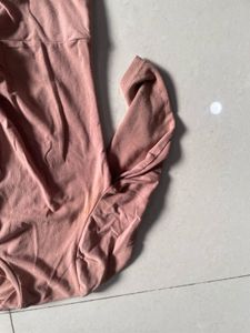 Knot Detail Crop Top Peach