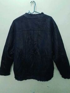 blue Sherpa-Lined Jacket