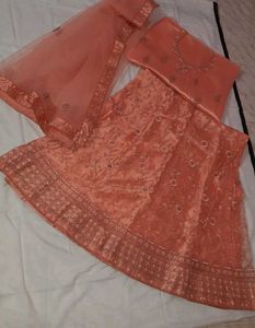 Peach Bridal Lehenga