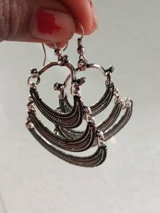 Tiered Crescent Earrings