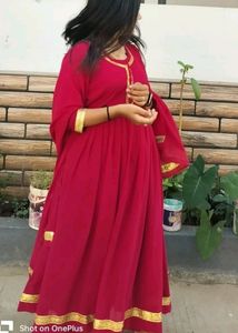 Rose Pink Anarkali Suit