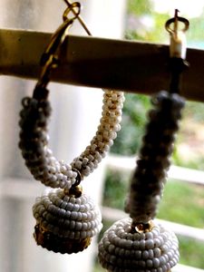 Beaded Jhumka Earrings