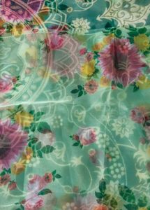 Mint Green Floral Printed Suit Set 🌸