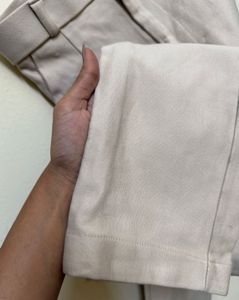 Beige Formal Pants