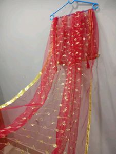 Bridal Red &amp; Gold Ghungatt