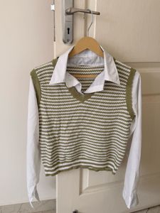 Korean inspired half sweater/shirt