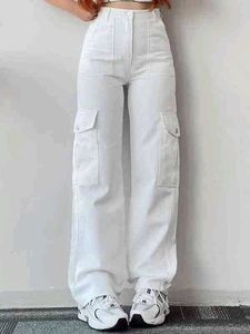 White Wide Leg Cargo Pants, 11-12 Years
