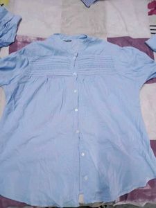 Blue Shirt Top For Women