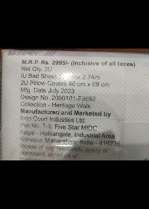 King Size Bedsheet + 2 Pillow cover