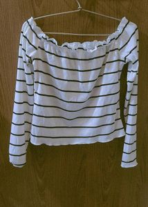 Striped Off-Shoulder Top