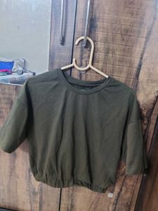 Altheory Olive Green Crop Top