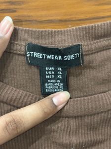 Streetwear Society Ribbed Crop Top