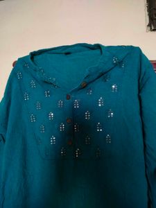 Blue Cotton Kurti