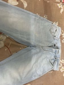 Light Wash Straight Leg Jeans