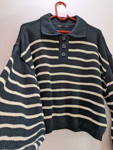 Striped Knit Sweater  💚
