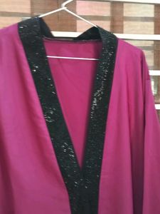 Purple Embellished Abaya