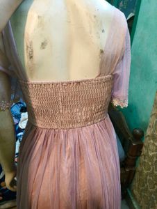 Elegant Pink Lace Party Dress free delivery