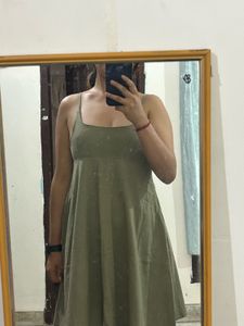 Olive Green Mini Dress