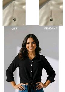 New Classic Black Button-Down Shirt allsize