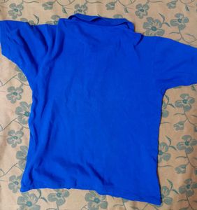 MEN POLO NECK DARK BLUE T-SHIRT
