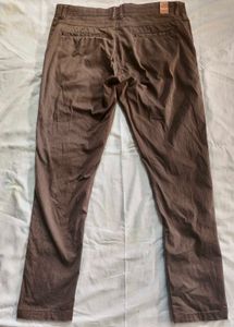 Brown Straight Fit Pants