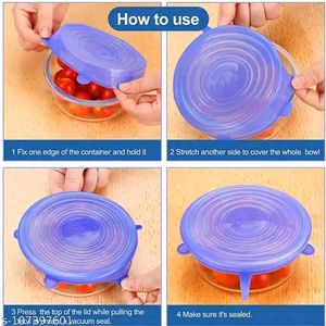 4 Multipurpose Silicon Lids, 3 Cradle, 1 Spatula