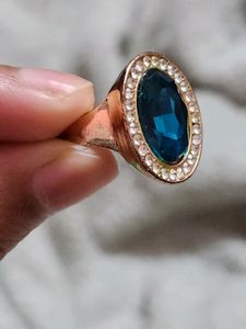 Shein Rose Gold Bluestone Ring