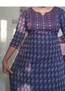 Elegant Blue Printed Kurti