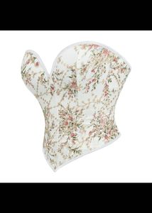 Off White Tie Up Corset Top
