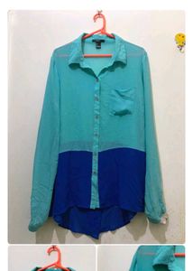 Green Button-Up Top 34-38